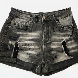 Stylish Black Denim Women Shorts